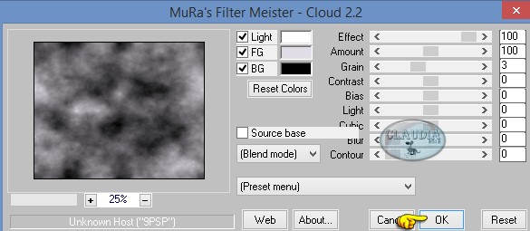 Instellingen filter :  MuRa's Meister - Cloud
