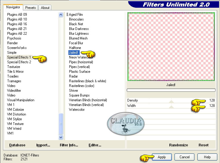 Instellingen Filters Unlimited 2.0
