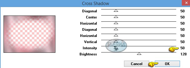 Effecten - Insteekfilters - Graphics Plus - Cross Shadow 