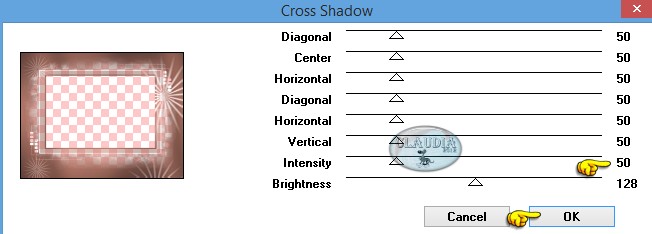 Effecten - Insteekfilters - Graphics Plus - Cross Shadow