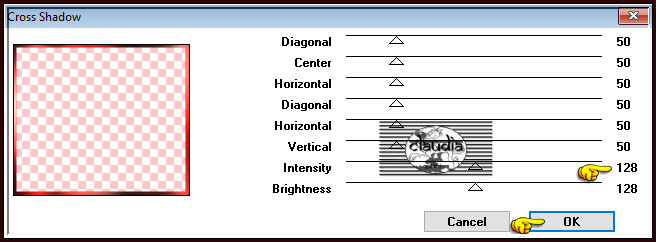 Effecten - Insteekfilters - Graphics Plus - Cross Shadow