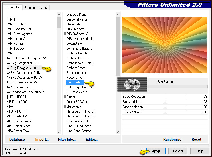Effecten - Insteekfilters - <I.C.NET Software> - Filters Unlimited 2.0 - &<BKg Designer sf10 II> - Fan Blades :
