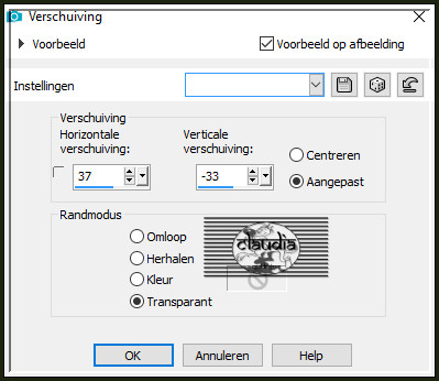 Effecten - Afbeeldingseffecten - Verschuiving