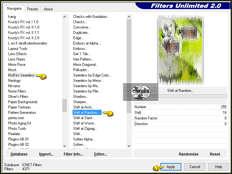 Effecten - Insteekfilters - <I.C.NET Software> - Filters Unlimited 2.0 - MuRa's Seamless - Shift at Random