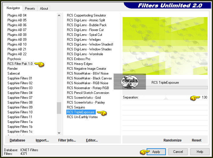 Effecten - Insteekfilters - <I.C.NET Software> - Filters Unlimited 2.0 - RCS Filter Pak 1.0 - RCS TripleExposure